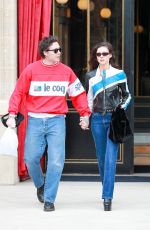 NICOLA PELTZ and Brooklyn Beckham Out in Paris 02/27/2024