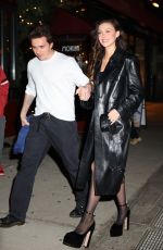 NICOLA PELTZ Arrives at YSL Pop-up Store in New York 02/08/2024