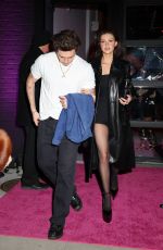 NICOLA PELTZ Arrives at YSL Pop-up Store in New York 02/08/2024