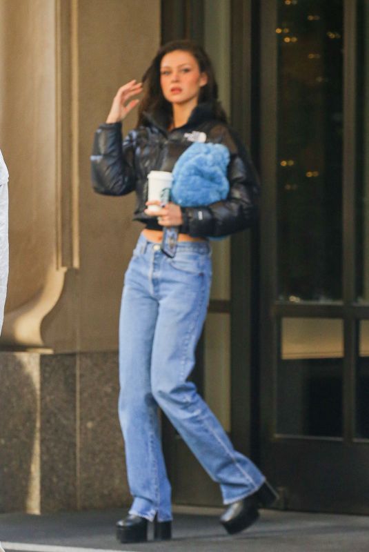 NICOLA PELTZ Leaves Her Hotel in New York 02/08/2024
