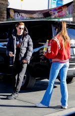 NINA DOBREV and Shaun White Heading to Super Bowl in Las Vegas 02/11/20244