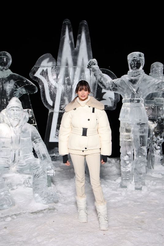 NINA DOBREV at Moncler Grenoble Fall/Winter 2024 Fashion Show in St Moritz 02/03/2024
