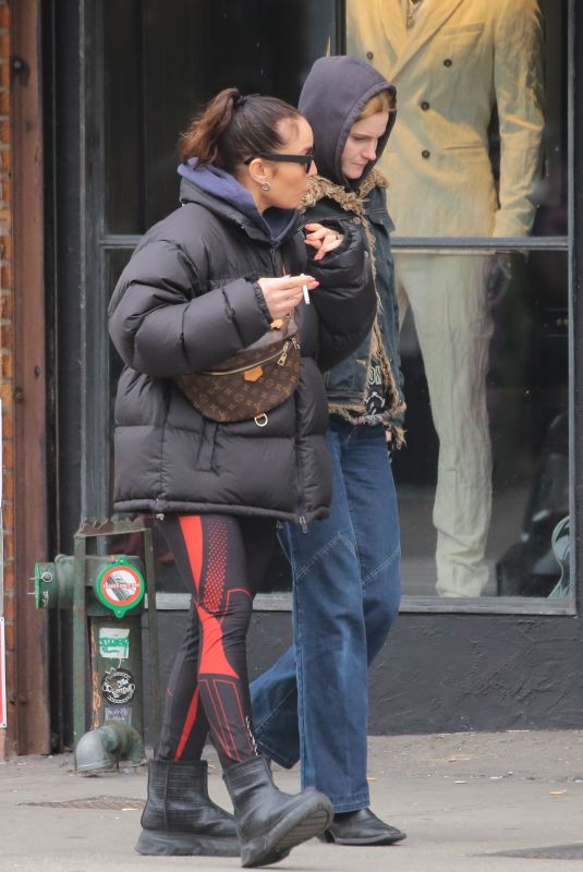 NOOMI RAPACA and Her Half-sister VALA NOREN Out in New York 02/11/2024
