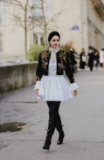 OLGA LEFFERS Arrives at Elie Saab Spring/Summer 2024 Haute Couture Show in Paris 01/24/2024