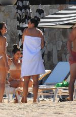 OLIVIA CULPO, KRISTIN JUSZCZYK and CLAIRE COLETTE in Bikinis at a Beach in Cabo San Lucas 02/19/2024