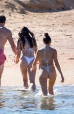 OLIVIA CULPO, KRISTIN JUSZCZYK and CLAIRE COLETTE in Bikinis at a Beach in Cabo San Lucas 02/19/2024