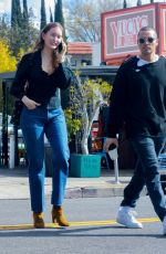 OLIVIA MACKLIN and Benjamin Levy Aguilar Out for Lunch at All Time Cafe in Los Feliz 2/09/2024