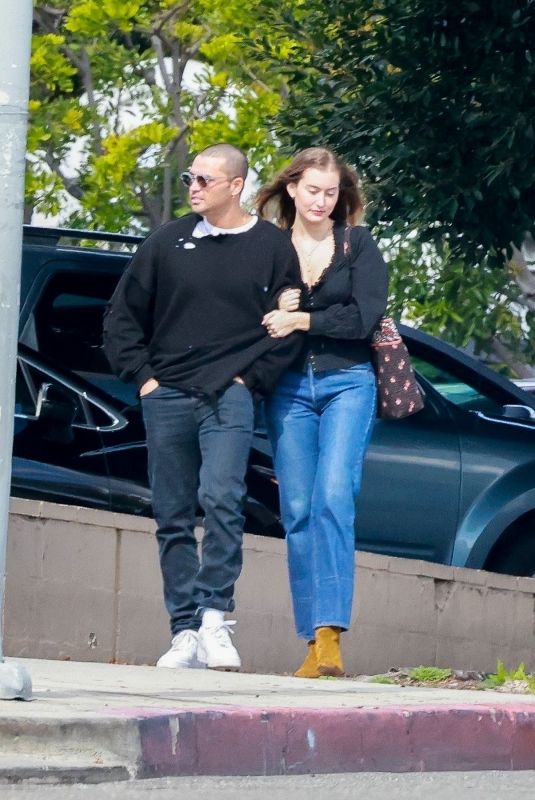 OLIVIA MACKLIN and Benjamin Levy Aguilar Out for Lunch at All Time Cafe in Los Feliz 2/09/2024