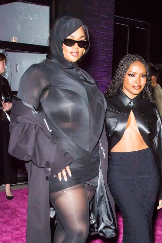 PRECIOUS LEE and RYAN DESTINY Arrives at YSL Beauty Candy Shoppe in New York 02/08/2024