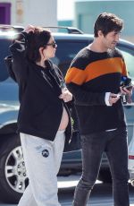 Pregnant ASHLEY BENSON and Brandon Davis Out in Los Angeles 0213/2024