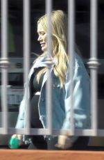 Pregnant HILARY DUFF at a Friend