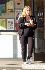 Pregnant HILARY DUFF Out and About in Studio City 02/12/2024