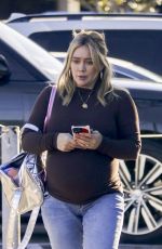 Pregnant HILARY DUFF Out in Los Angeles 02/21/2024