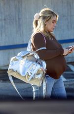 Pregnant HILARY DUFF Out in Los Angeles 02/21/2024