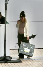 Pregnant HILARY DUFF Out Shopping in Beverly Hills 02/06/2024