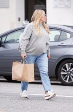 Pregnant HILARY DUFF Shopping at Greenwood Shop at Ventura Place in Studio City 02/07/2024