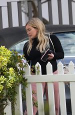 Pregnant HILARY DUFF Taking Her Daughter to a Piano Class in Los Angeles 02/08/2024