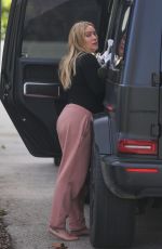 Pregnant HILARY DUFF Taking Her Daughter to a Piano Class in Los Angeles 02/08/2024
