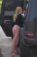 Pregnant HILARY DUFF Taking Her Daughter to a Piano Class in Los Angeles 02/08/2024