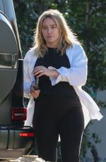 Pregnant HILARY DUFF Visits a Friend in Los Angeles 02/28/2024