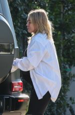 Pregnant HILARY DUFF Visits a Friend in Los Angeles 02/28/2024