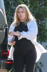 Pregnant HILARY DUFF Visits a Friend in Los Angeles 02/28/2024