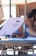 Pregnant JESSICA LEDON and David Guetta at a Beach in Miami 02/16/2024