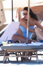Pregnant JESSICA LEDON and David Guetta at a Beach in Miami 02/16/2024