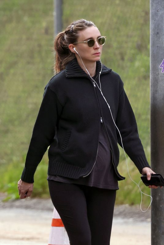 Pregnant ROONEY MARA Out in Hollywood 02/27/2024