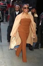 QUINTA BRUNSON Arrives at Good Morning America in New York 02/05/2024