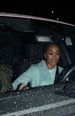 RACHEL LINDSAY Leaves Catch Steak in West Hollywood 02/09/2024