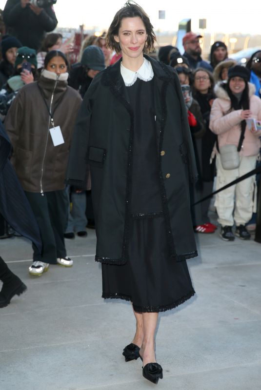REBECCA HALL Arrives at Thom Browne Fashion Show in New York 02/14/2024