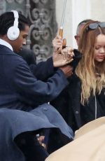 RIHANNA and ASAP Rocky Leaves Aman Hotel in Venice 02/23/2024