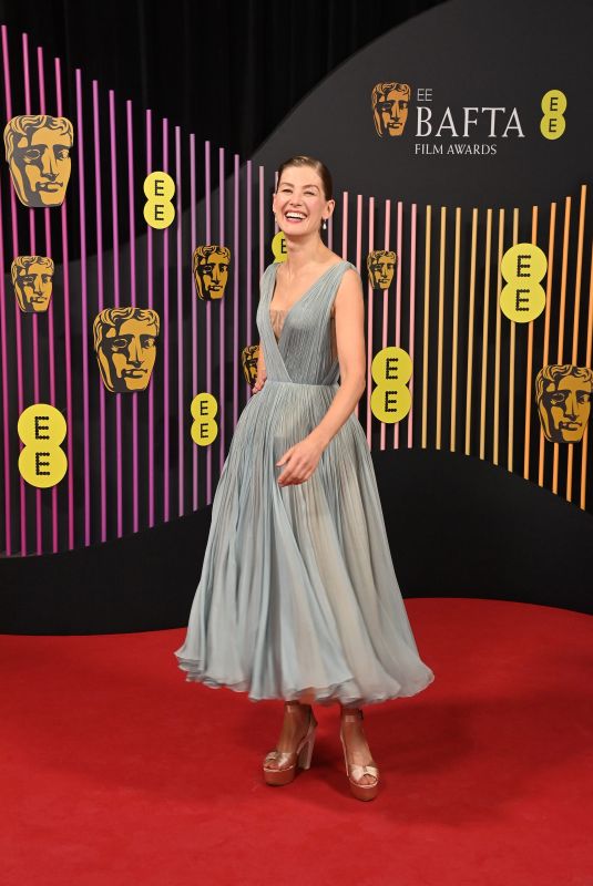 ROSAMUND PIKE at EE Bafta Film Awards 2024 in London 02/18/2024