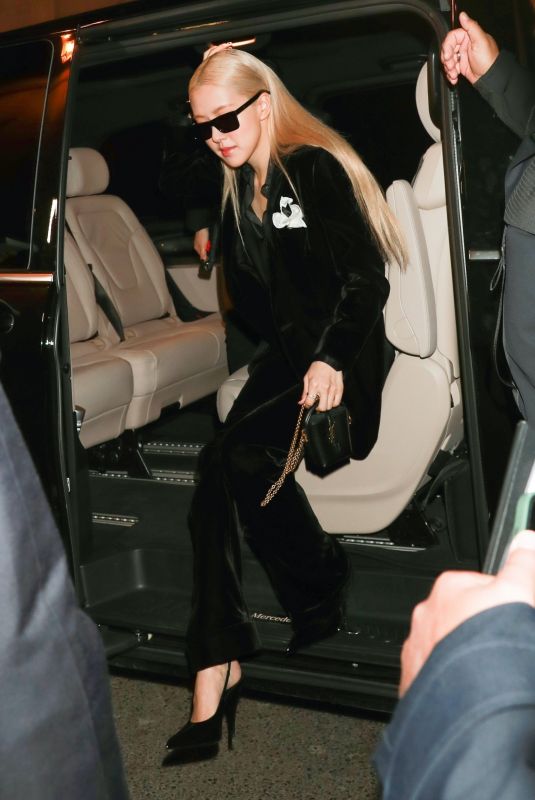ROSE Arrives at YSL Afterparty at Paris Fashion Week 02/27/2024
