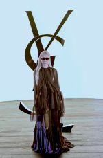ROSE at Saint Laurent Womenswear Fall/Winter 2024-2025 Show at Paris Fashion Week 02/27/2024