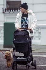 ROXY HORNER Out with Her Baby in Notting Hill 01/31/2024
