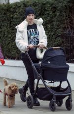 ROXY HORNER Out with Her Baby in Notting Hill 01/31/2024