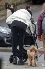 ROXY HORNER Out with Her Baby in Notting Hill 01/31/2024