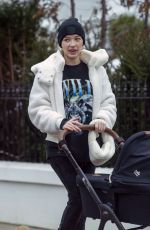 ROXY HORNER Out with Her Baby in Notting Hill 01/31/2024
