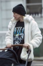 ROXY HORNER Out with Her Baby in Notting Hill 01/31/2024