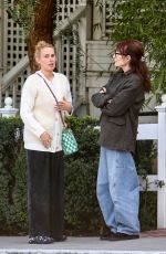 RUMER WILLIS and KATEY SAGAL Out at San Vicente Bungalows in West Hollywood 02/23/2024