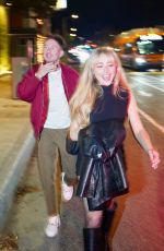 SABRINA CARPENTER Out for Dinner in Los Angeles 02/12/2024