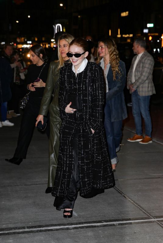 SADIE SINK Arrives at a Chanel Dinner in New York 02/07/2024