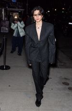 SASHA CALLE Arrives at YSL Beauty Candy Shoppe in New York 02/08/2024