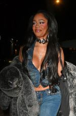 SAWEETIE Leaves The Mulberry Bar in New York 02/07/2024
