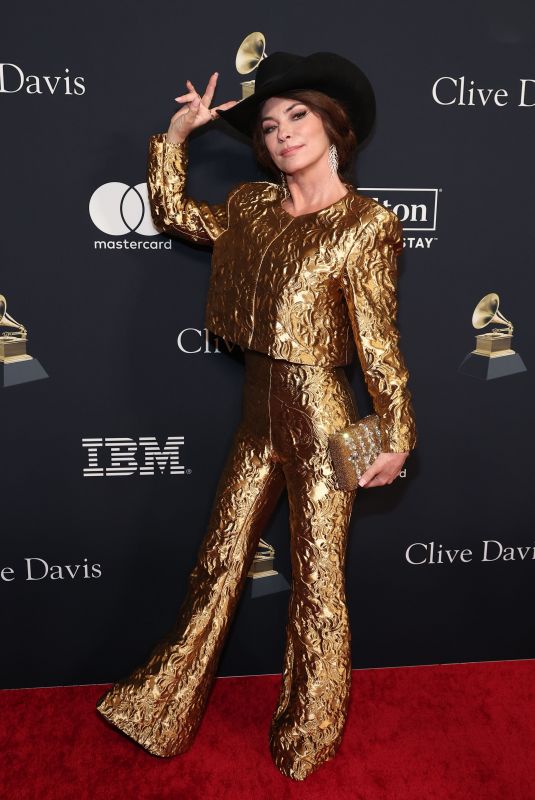 SHANIA TWAIN at Clive Davis Pre-Grammy Gala in Los Angeles 02/03/2024