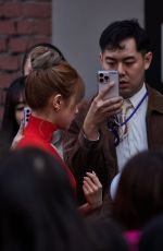 SONG YUQI Arrives at Fendi Fashion Show in Milan 02/21/2024