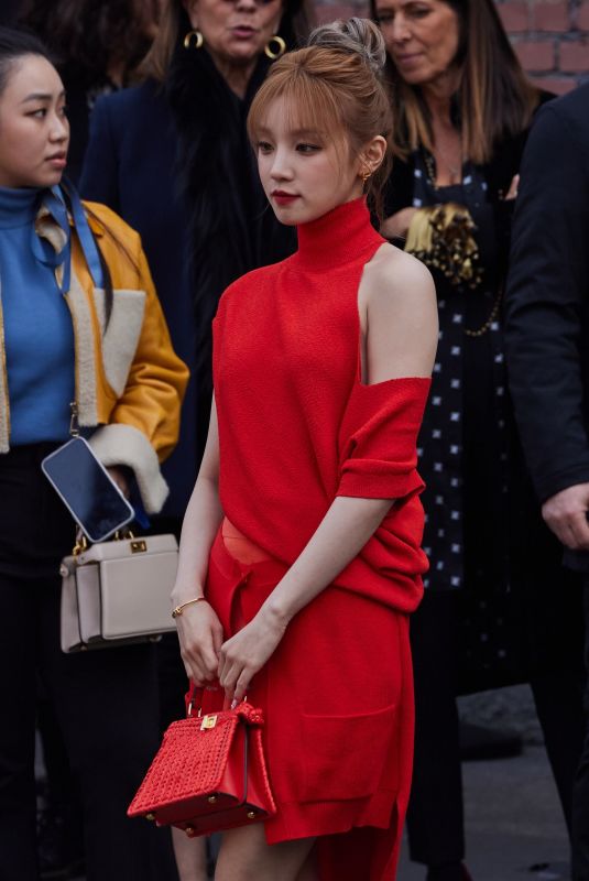 SONG YUQI Arrives at Fendi Fashion Show in Milan 02/21/2024