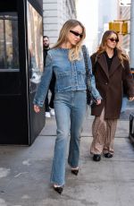 SYDNEY SWEENEY in Double Denim Out and About in New York 02/27/2024